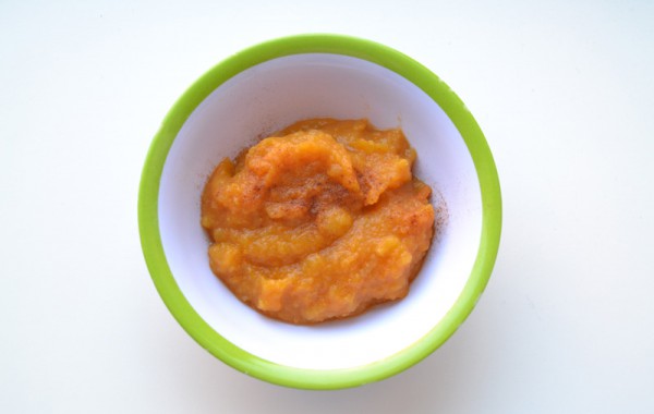 Babyhapje: Pompoen-appelpuree